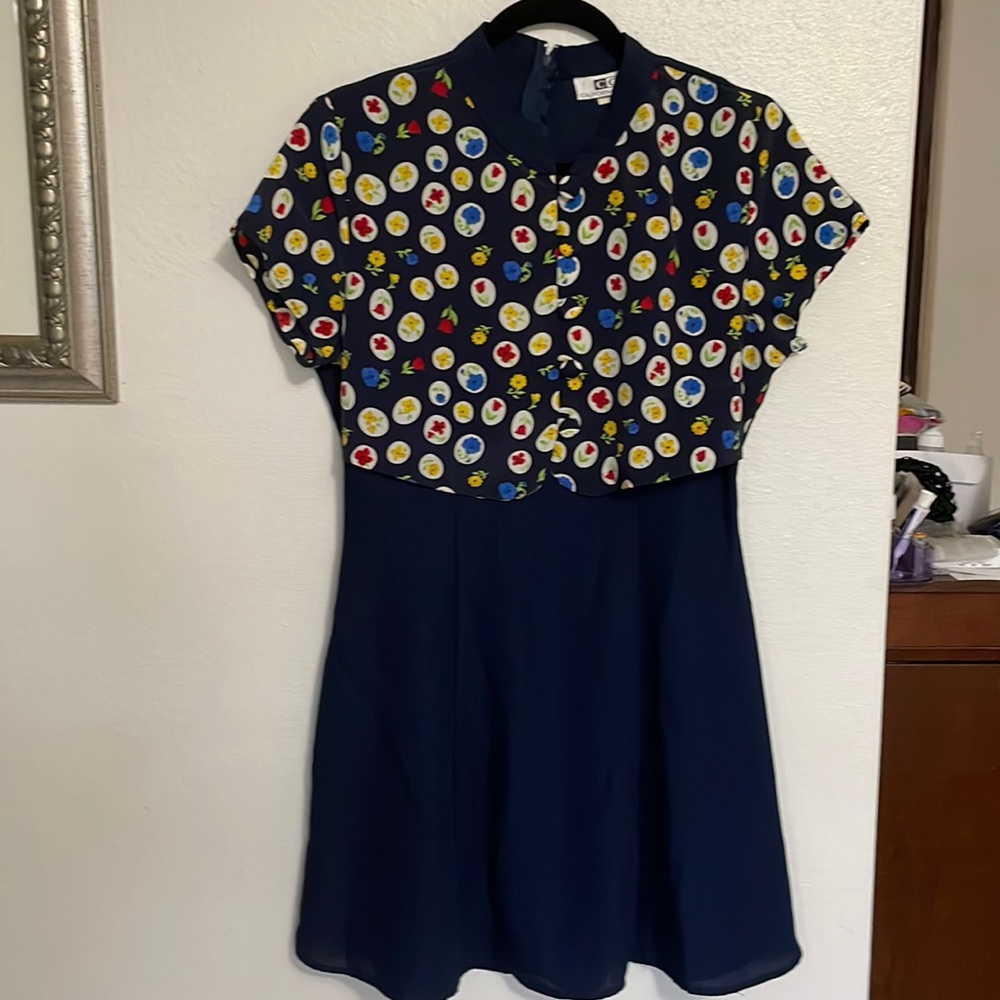 Flower top short dress